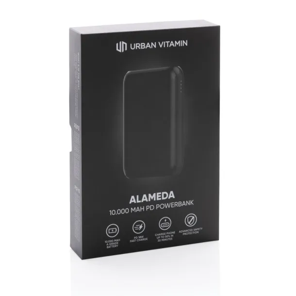  Urban Vitamin Alameda 10.000 mAh 18W PD prijenosna baterija - Urban Vitamin Crna 