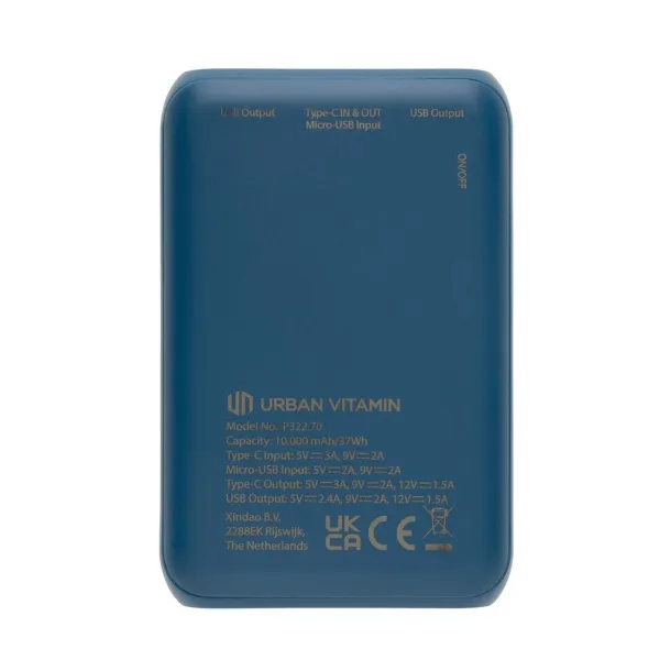  Urban Vitamin Alameda PD prijenosna baterija - 18 W, 10 000 mAh - Urban Vitamin Plava