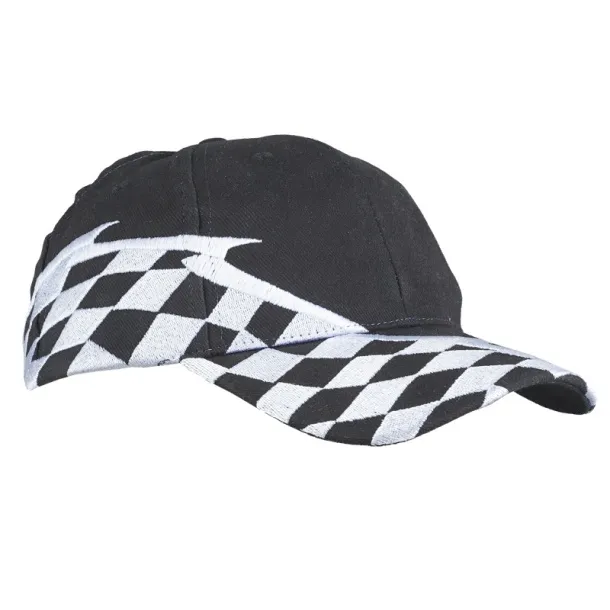 RALLY 6 panel cap Black