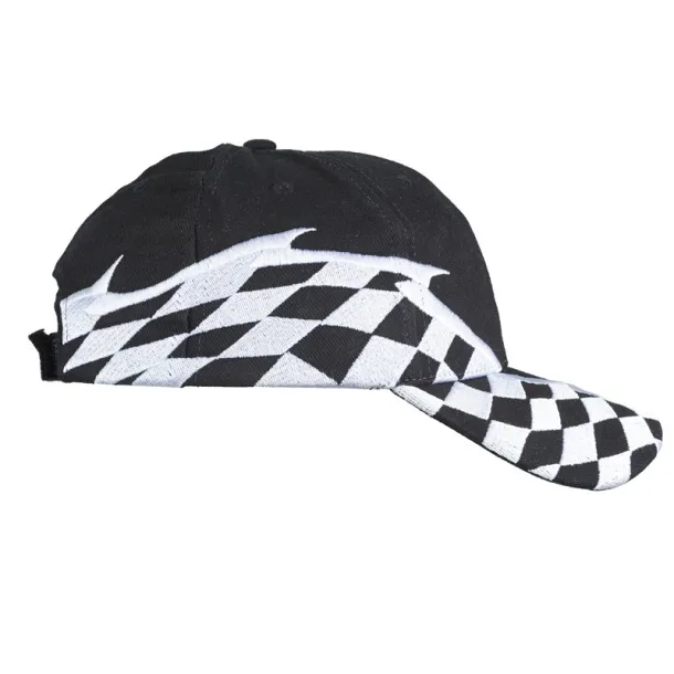RALLY 6 panel cap Black