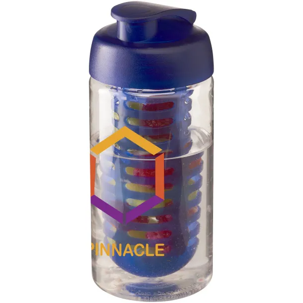 H2O Bop® 500 ml flip lid sport bottle & infuser White Blue