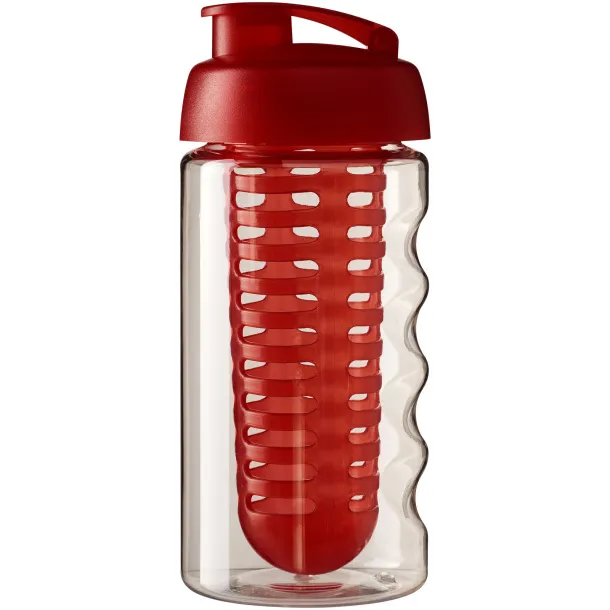 H2O Bop® 500 ml flip lid sport bottle & infuser White Red