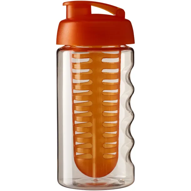 H2O Bop® 500 ml flip lid sport bottle & infuser White Orange