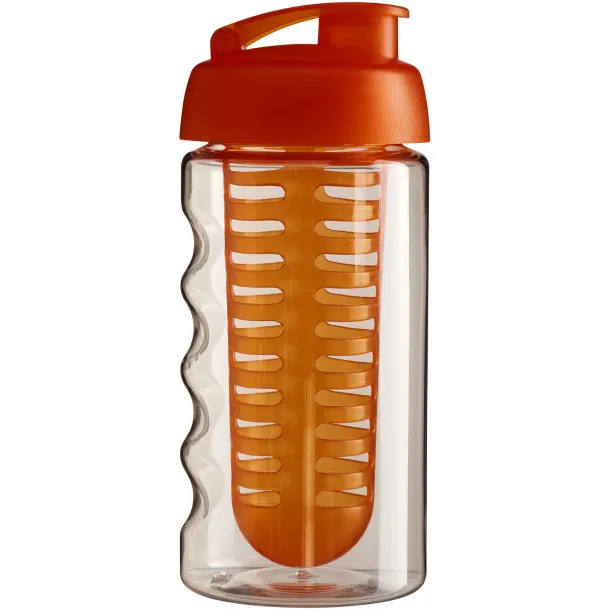 H2O Bop® 500 ml flip lid sport bottle & infuser White Orange