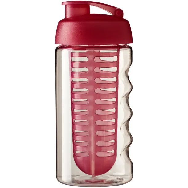 H2O Bop® 500 ml flip lid sport bottle & infuser White Transparent pink