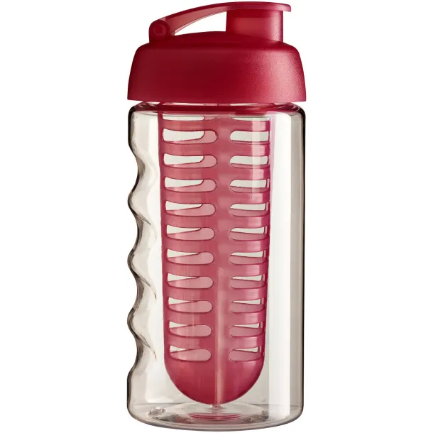 H2O Bop® 500 ml flip lid sport bottle & infuser White Transparent pink