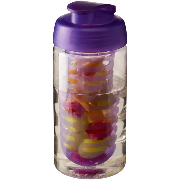 H2O Bop® 500 ml flip lid sport bottle & infuser White Purple