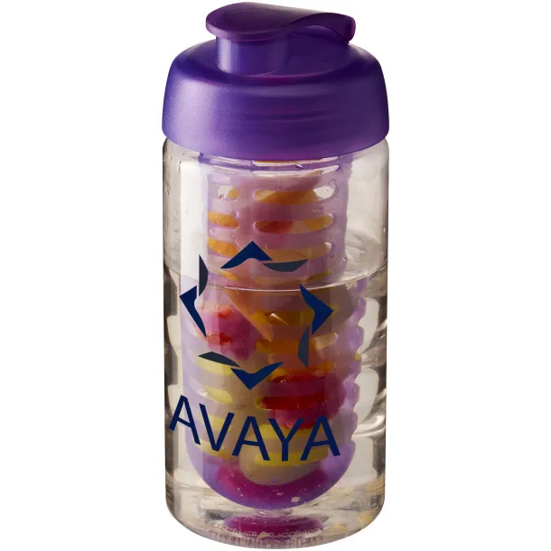 H2O Bop® 500 ml flip lid sport bottle & infuser White Purple