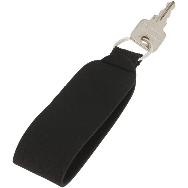 Vacay key tag with split ring - Bullet Crna