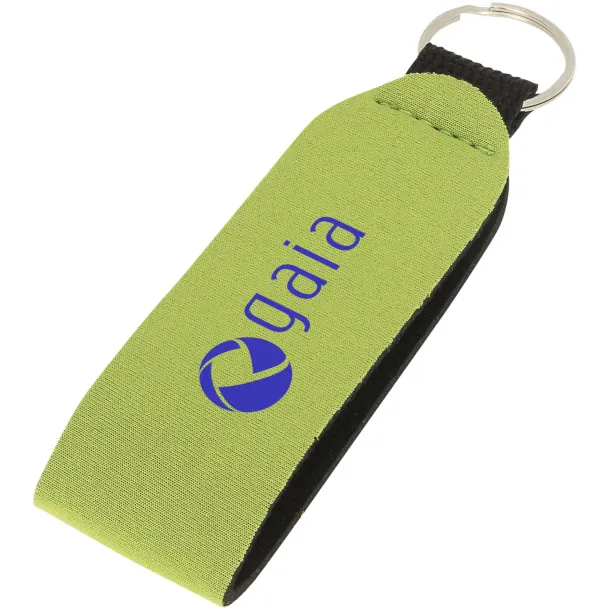 Vacay key tag with split ring - Bullet Lime