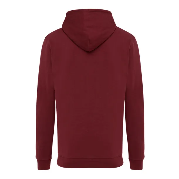  Iqoniq Jasper unisex hoodie od recikliranog pamuka - iqoniq burgundy