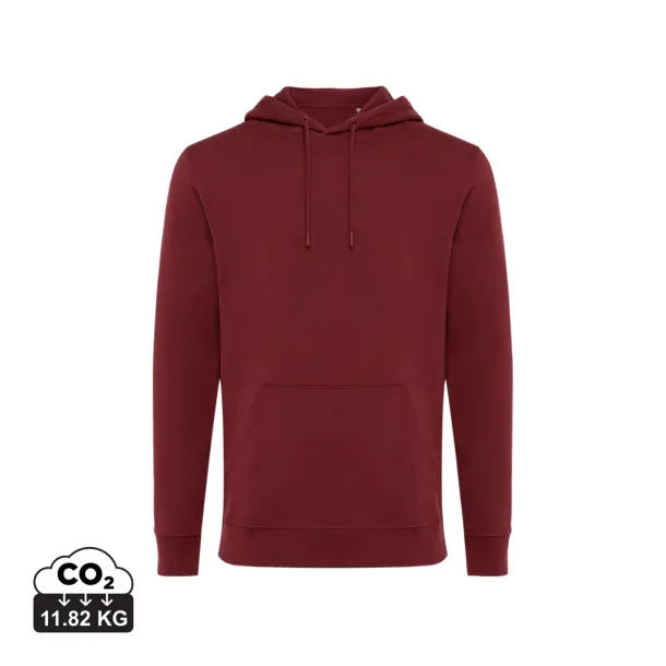  Iqoniq Jasper recycled cotton unisex hoodie - iqoniq burgundy
