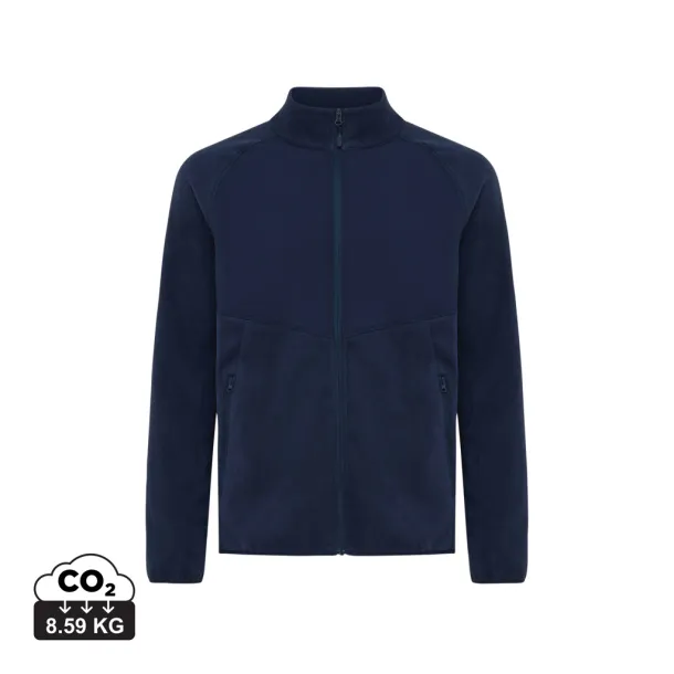  Iqoniq Talung recycled polyester microfleece zip through - iqoniq navy