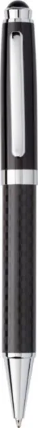 Ziva Carbon fibre and brass writing set Crna