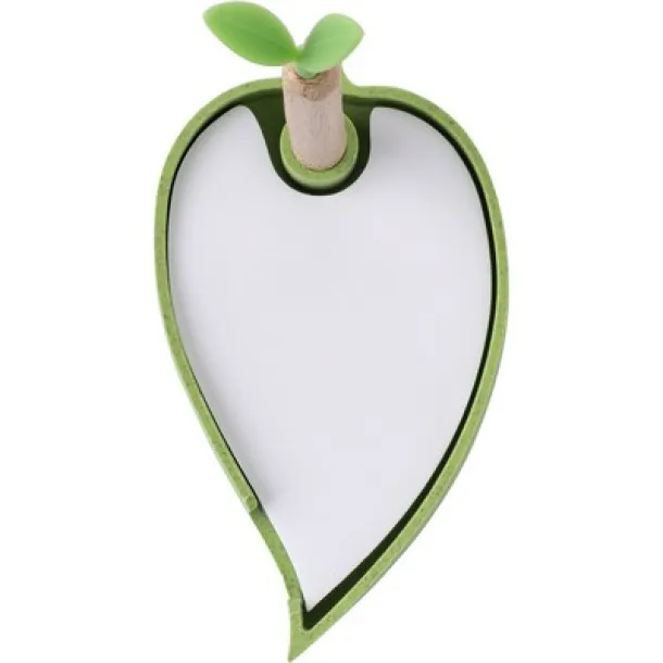  Wheat straw memo holder "leaf", ball pen 45533C