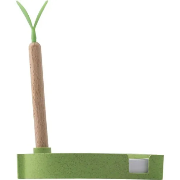  Wheat straw memo holder "leaf", ball pen 45533C