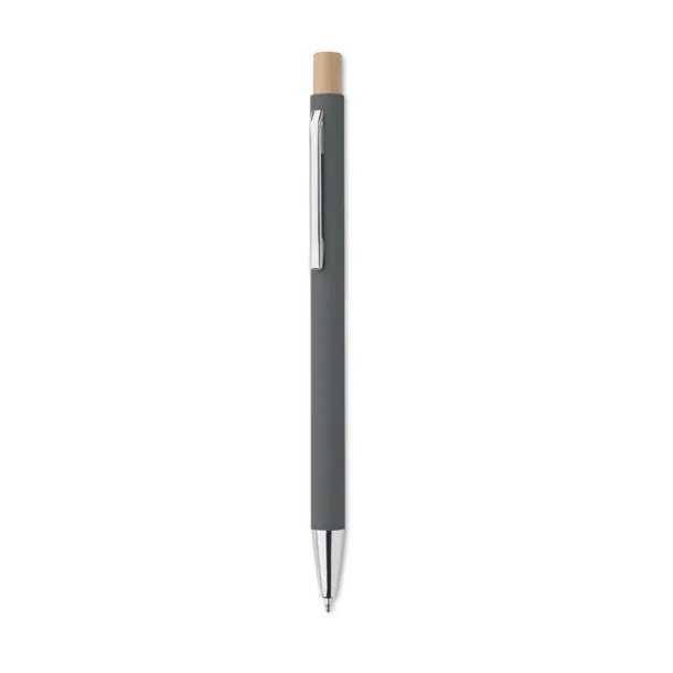 BERGAMO Recycled aluminium ball pen stone grey