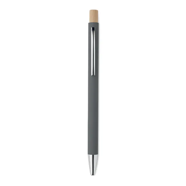 BERGAMO Recycled aluminium ball pen stone grey