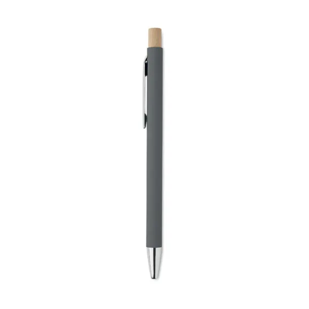 BERGAMO Recycled aluminium ball pen stone grey