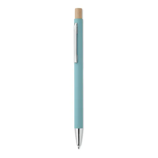 BERGAMO Recycled aluminium ball pen baby blue