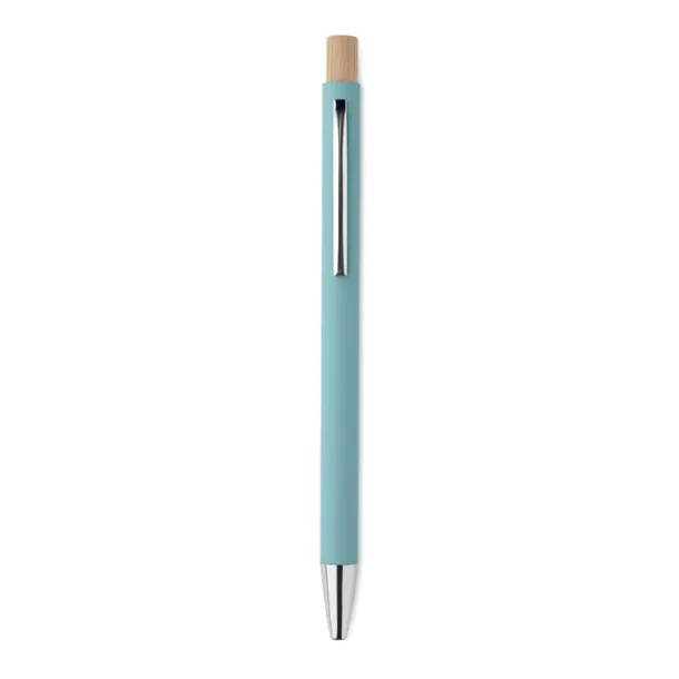 BERGAMO Recycled aluminium ball pen baby blue