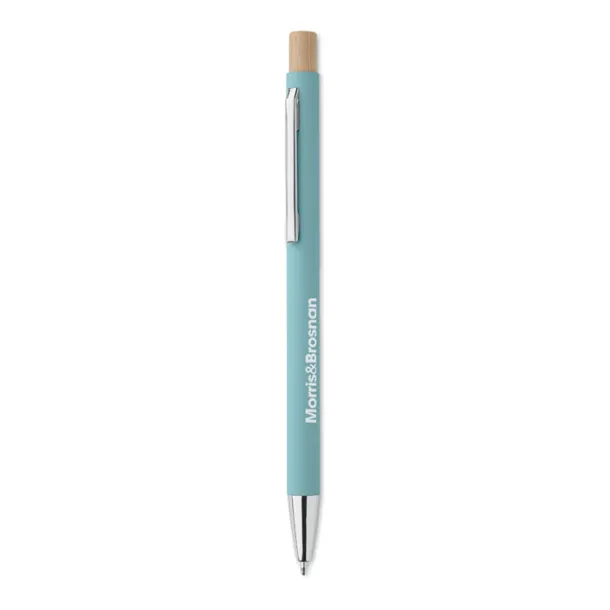 BERGAMO Recycled aluminium ball pen baby blue