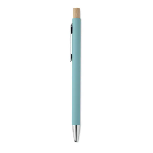 BERGAMO Recycled aluminium ball pen baby blue