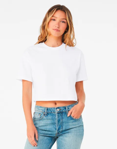  Women's Jersey Crop Tee - Bella+Canvas Bijela