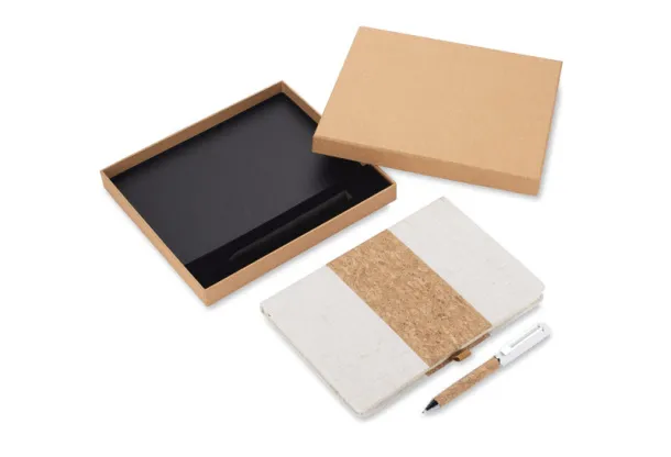 CALMO Set - notebook with pen Prirodna
