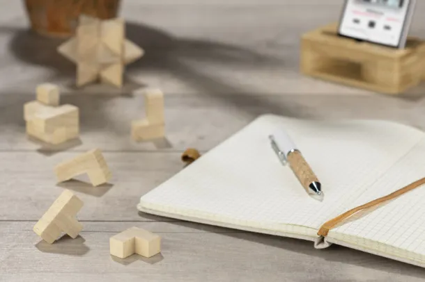 CALMO Set - notebook with pen Prirodna