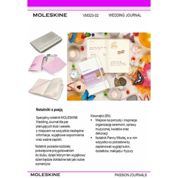  Moleskine Wedding Journal, special notebook Bijela