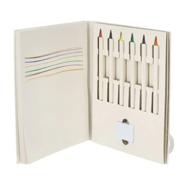  Colour pencil set, eraser, notebook Bijela