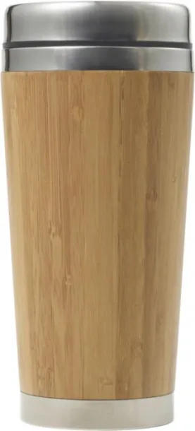  Bamboo and stainless steel travel cup Sabine brown