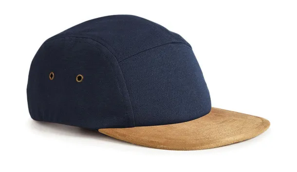  Suede Peak 5 Panel Cap - Beechfield Navy