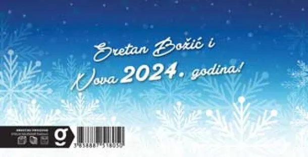  "POSLOVNI SIVO - PLAVI" 13 list., dim: 20,5x14,5 cm, stolni kalendar, koverta, P/100 Color