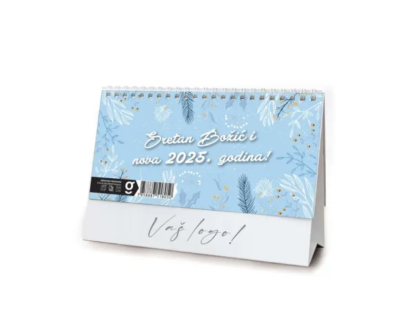  "POSLOVNI SIVO - PLAVI" 13 list., dim: 20,5x14,5 cm, stolni kalendar, koverta, P/100 Color