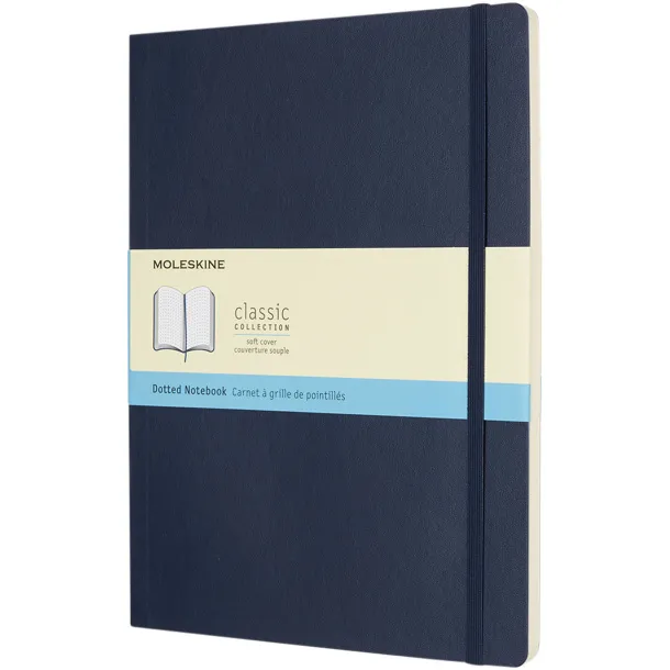Moleskine Classic XL soft cover notebook - dotted - Moleskine Sapphire blue