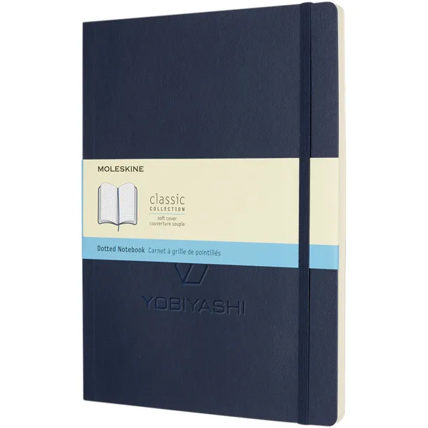 Moleskine Classic XL soft cover notebook - dotted - Moleskine Sapphire blue