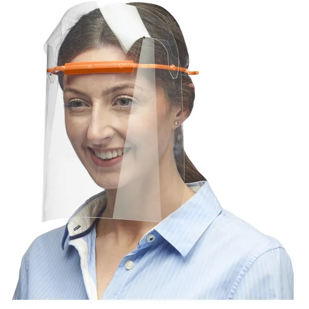 Protective face visor - Large Orange