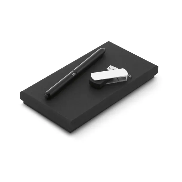 THALES komplet kemijske olovke i USB memorijski stick 4GB Crna