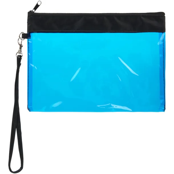 Sid seethrough travel pouch - Bullet Transparent blue