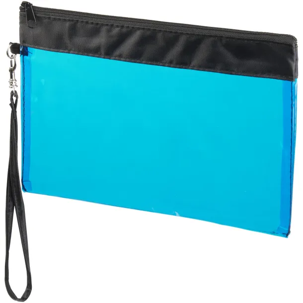Sid seethrough travel pouch - Bullet Transparent blue