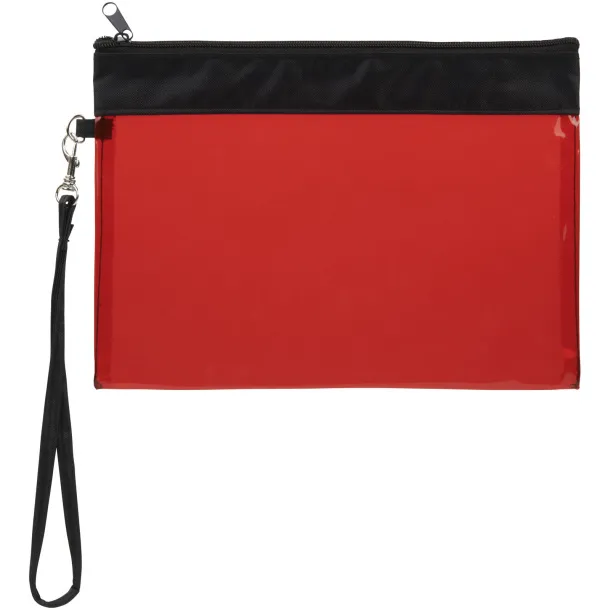 Sid seethrough travel pouch - Bullet Red