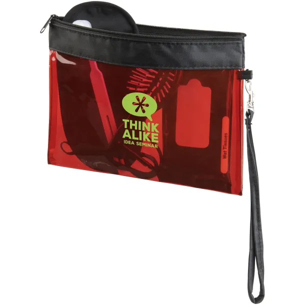 Sid seethrough travel pouch - Bullet Red