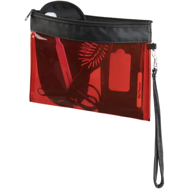 Sid seethrough travel pouch - Bullet Red