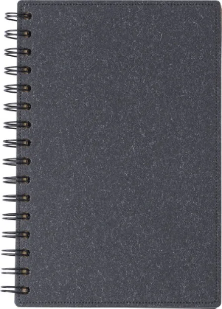 CALEB Recycled carton hardcover notebook Crna