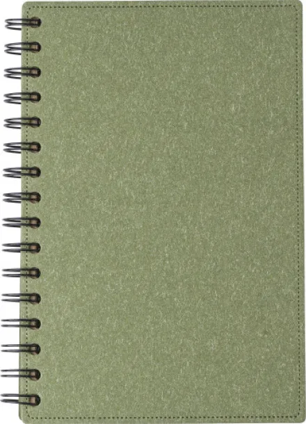 CALEB Recycled carton hardcover notebook Zelena