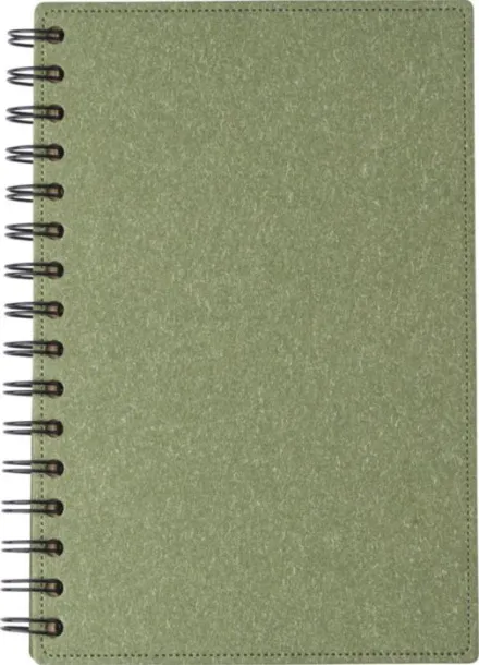 CALEB Recycled carton hardcover notebook Zelena