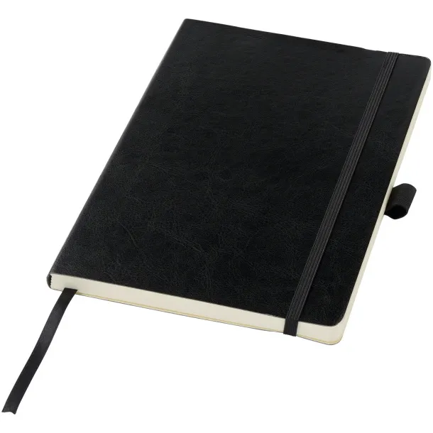 Robusta A5 PU leather notebook - JournalBooks Solid black