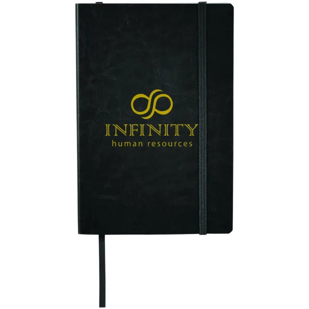 Robusta A5 PU leather notebook - JournalBooks Solid black